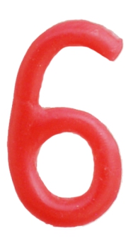 Osterkerzen-Verzierung, Ziffer "6"